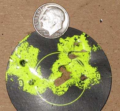 Winchester 16 shot BB pistol first target