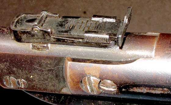 Diana 25 smoothbore breech and rear sight