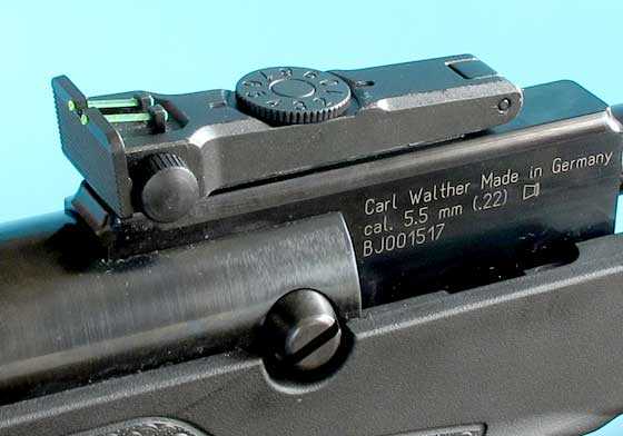 Walther LGV Challenger breakbarrel air rifle rear sight