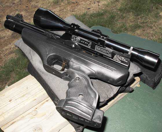 Hatsan AT P1 PCP air pistol scoped