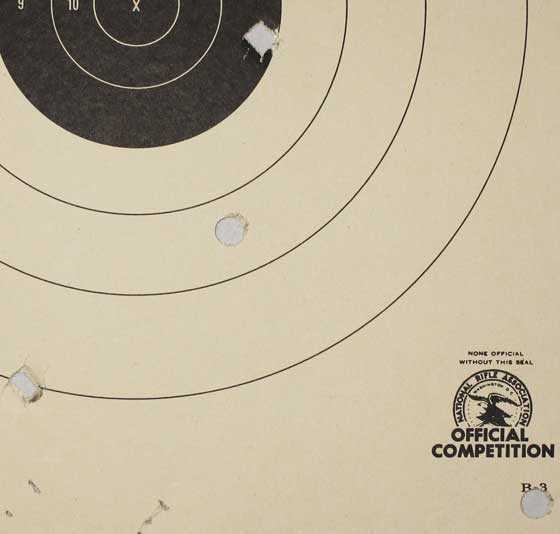 swaged bullet test 25 yards swaged bullet target2