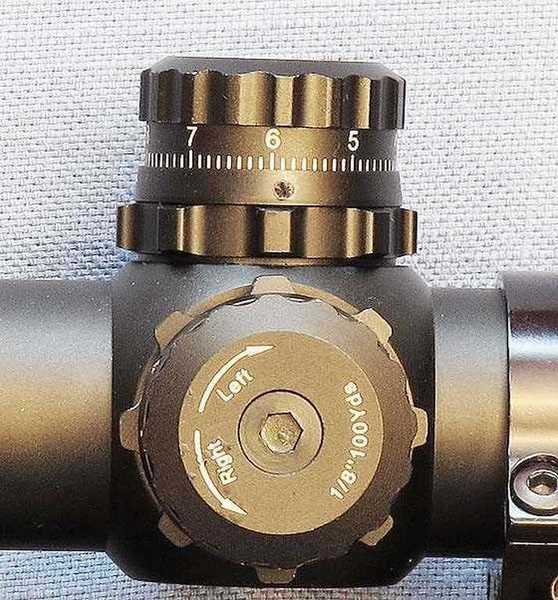 Leapers UTG 6-24X56 scope adjustment knobs