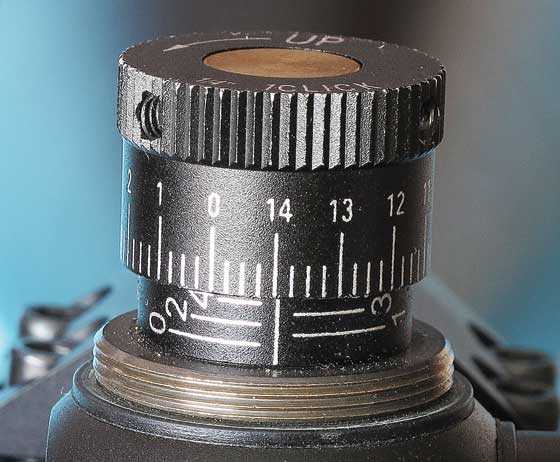 scope knob adjustment range