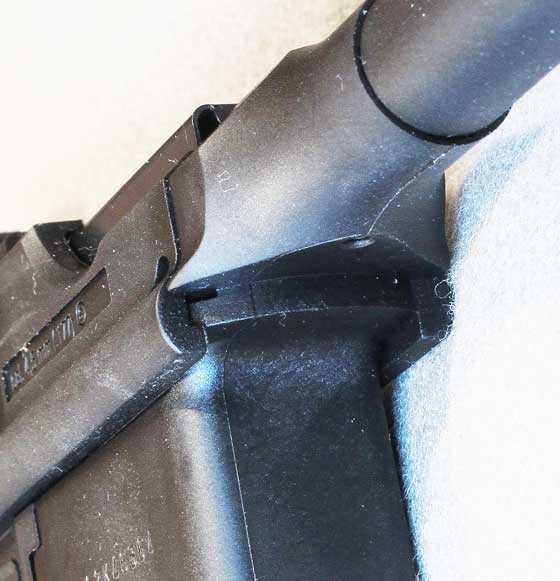 C96 BB pistol barrel detail