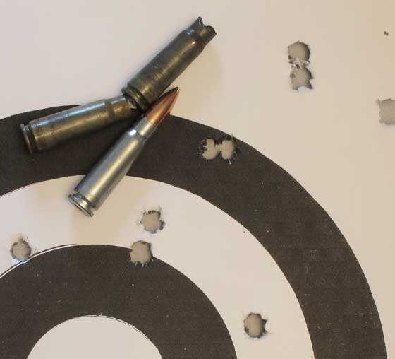 See All SKS 9-shot group scoped 100 yards
