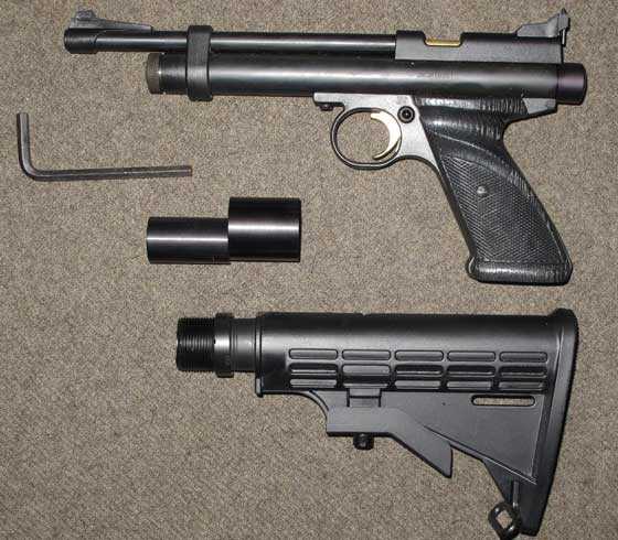 Crosman 2240 air pistol stock removed