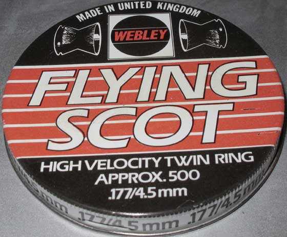 Webley Flying Scott tin