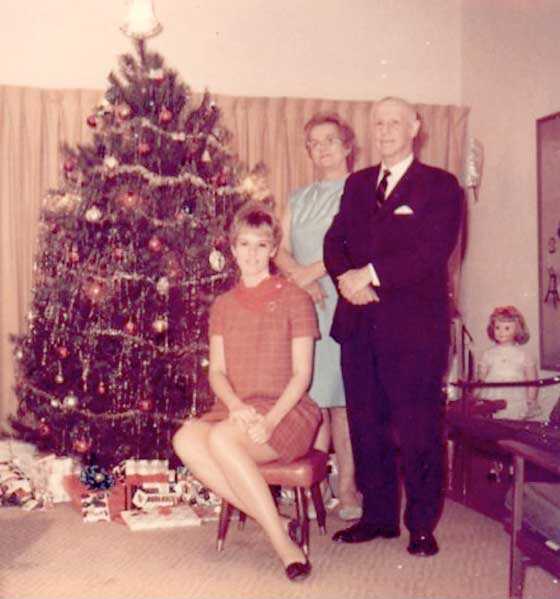 Edith with parents 1968