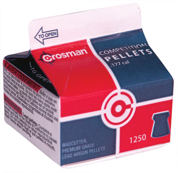 Crosman .177 Cal, 7.4 Grains, Wadcutter, 1250ct