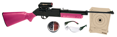Crosman 760 Pumpmaster Shooter's Kit, Pink Stock Air rifle