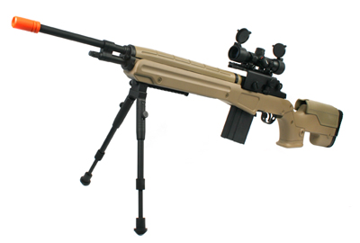 Kart 669 Model14 Sniper AEG with Dot Sigh,Tan Airsoft gun