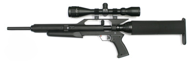 .22 AirForce Talon, 3-9x40 Scope, See-Thru Rings