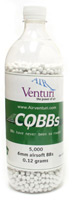 Air Venturi Pro CQBBs 6mm biodegradable airsoft BBs, 0.12g, 5000 rds, white