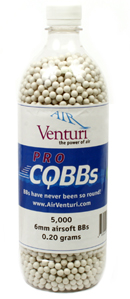 Air Venturi Pro CQBBs 6mm airsoft BBs, 0.20g, 5000 rds, white