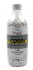 Air Venturi 6mm airsoft BBs, 0.30g, 2700 rds, white