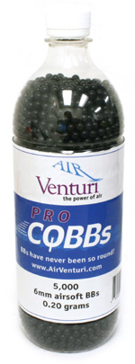 Air Venturi Pro CQBBs 6mm airsoft BBs, 0.20g, 5000 rds, black
