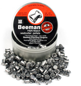 Beeman H&N Match .25 Cal, 21.6 Grains, Wadcutter, 200ct