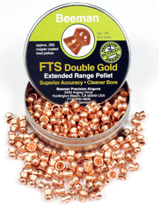 Beeman FTS Double Gold .22 Cal, 14.66 Grains, Domed, 250ct