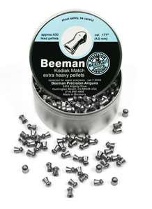 Beeman Kodiak Match Extra Heavy .177 Cal, 10.6 Grains, Pointed, 500ct