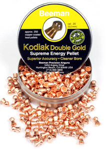 Beeman Kodiak Double Gold .20 Cal, 13.27 Grains, Domed, 250ct