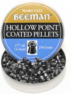 Beeman .177 Cal, 7.2 Grains, Hollowpoint, Coated, 250ct

