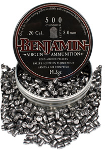 Benjamin Cylindrical .20 Cal, 14.3 Grains, Pointed, 500ct 