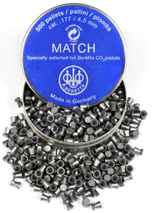 Beretta Match .177 Cal, 7.6 Grains, Wadcutter, 500ct
