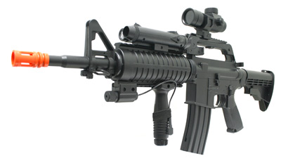 DMA Well M16A4 Spring Action Rifle, Laser Airsoft gun