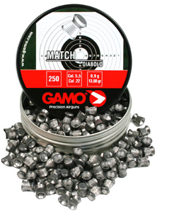 Gamo Match .22 Cal, 13.88 Grains, Wadcutter, 250ct 