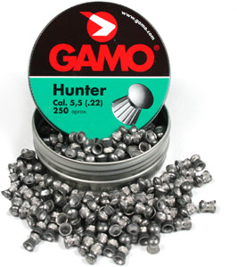 Gamo Hunter .22 Cal, 15.3 Grains, Domed, 250ct