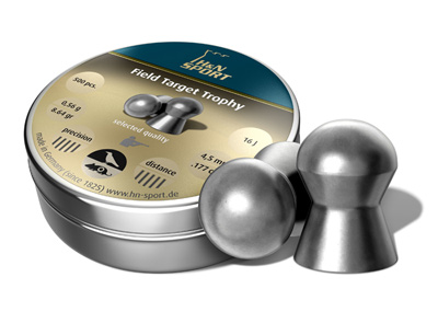 H&N Field Target Trophy .177 Cal, 8.64 Grains, Domed, 500ct