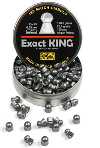 JSB Diabolo Exact King .25 Cal, 25.4 Grains, Domed, 150ct