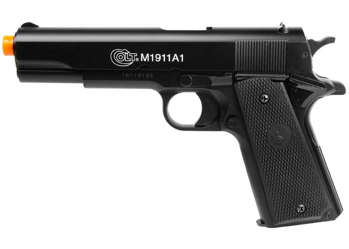 Colt M1911A1 Spring Airsoft Pistol, Black 6mm