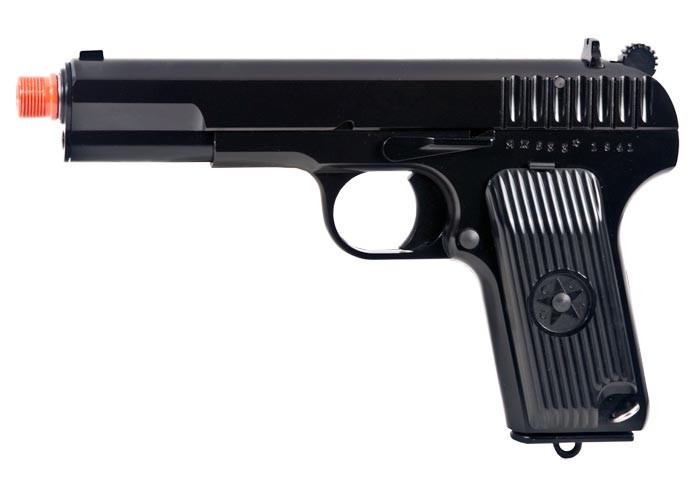 WE TT-33 Gas Blowback Metal Airsoft Pistol, Black 6mm