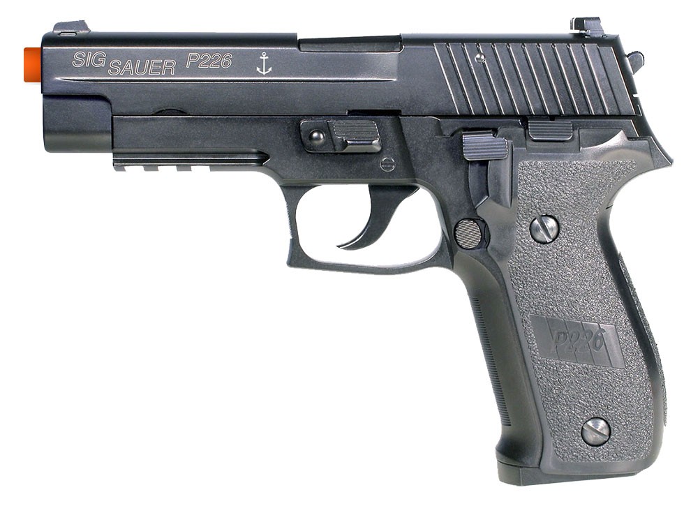 SIG Sauer P226 Navy Full Metal GBB Airsoft Pistol. Airsoft guns