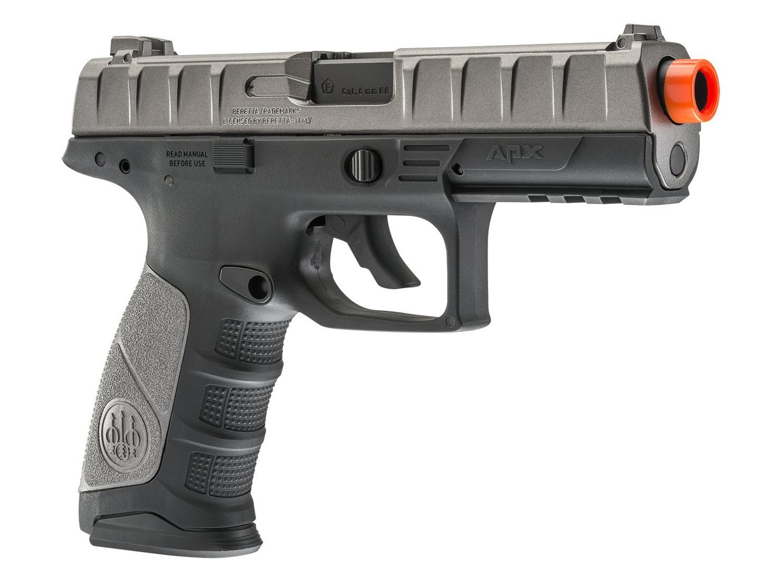 Beretta APX CO2 Metal Slide Airsoft Pistol, Black/Silver 6mm