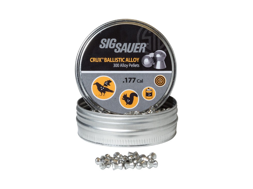 Sig Sauer Crux Ballistic Alloy Pellets, .177 Cal, 5.56 Grains, Domed