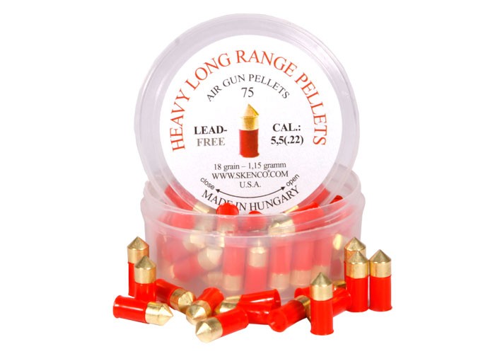 Skenco Heavy LongRange .22 Cal, 18Grains, Pointed, LeadFree, 75ct