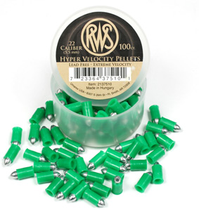 RWS Hyper Velocity Field .22 Cal, 11 Grains, Pointed, Lead Free, 100ct