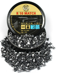 RWS R-10 Match .177 Cal, 7.0 Grains, Wadcutter, 500ct