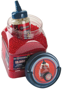 Crosman 6mm plastic airsoft BBs, 0.12g, 13,500 rds, red

