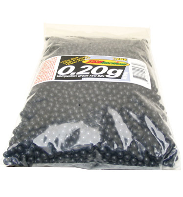TSD Competition Grade 6mm plastic airsoft BBs, 0.20g, 5000 rds, black