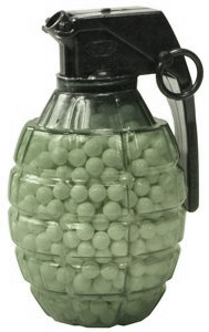 TSD Grenade-shaped feeder 6mm plastic airsoft BBs, 0.20g, 800 rds, white