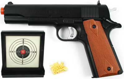 Tanfoglio Witness 1911 Pistol + Sticky Target Airsoft gun