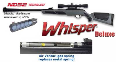 .177 Gamo Whisper Deluxe<br> with Crosman Nitro Piston