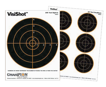 VisiShot Paper Targets, 8 inch Bulls, 8.5x11 - 10pk