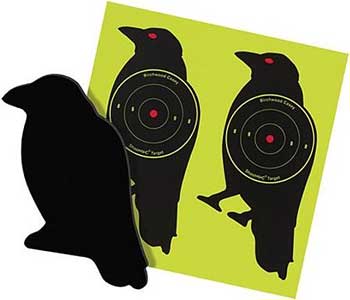 Birchwood Casey Sharpshooter Corrugated Plastic Crow Targets, 7.5 inch, 3 inch Bullseye, 6ct