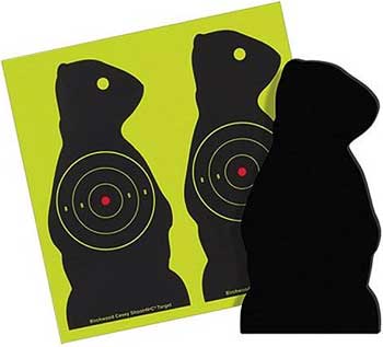 Birchwood Casey Sharpshooter Corrugated Plastic Prairie Chuck Targets, 7.5 inch, 3 inch Bullseye, 6ct