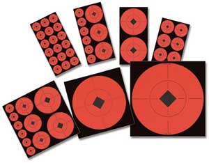 Birchwood Casey Target Spots Pack, 132 Bullseye Targets, Various Sizes