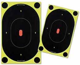 Birchwood Casey Shoot-N-C Silhouette Targets, 9 inch Oval, 6 Targets + 24 Pasters